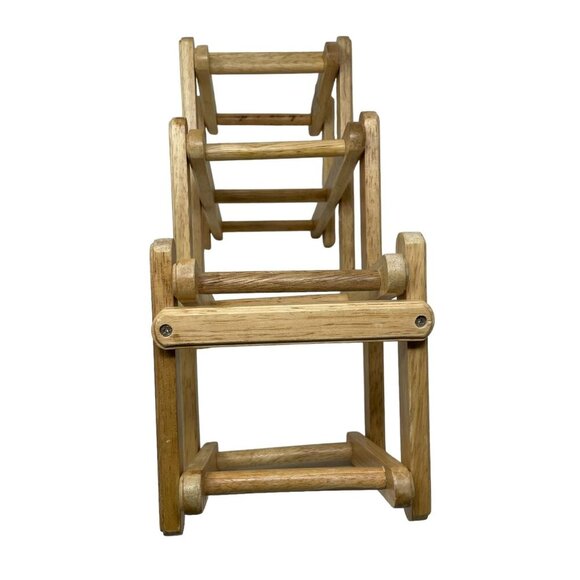 Kamenstein Wooden Accordion Wine Rack Criss Cross Water Bottle Organization - Picture 5 of 7